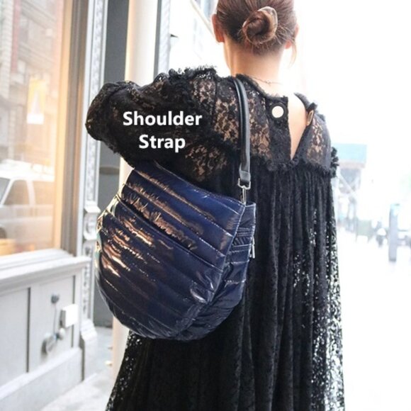 NEW Black Patent Leather the Monterey 'Think Roylen' Shoulder/Crossbody Bag - Picture 6 of 10